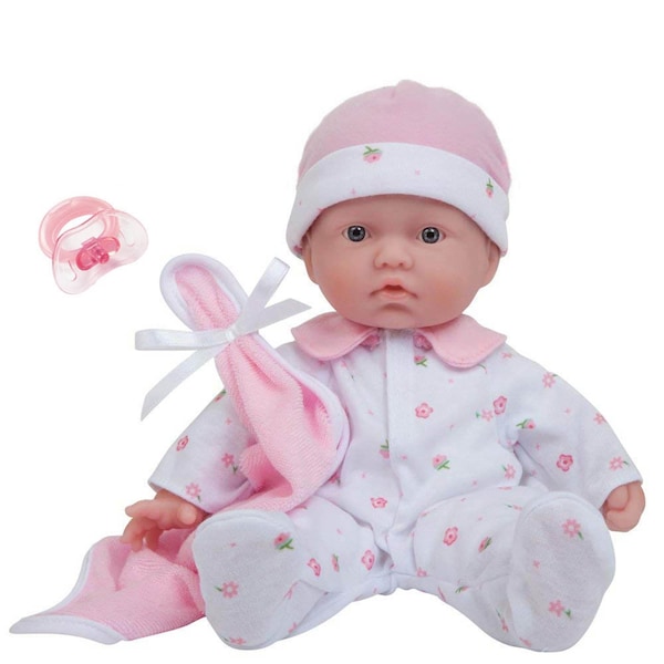 Jc Toys La Baby Soft 11in. Baby Doll, Pink with Blanket, Caucasian 13107 - main